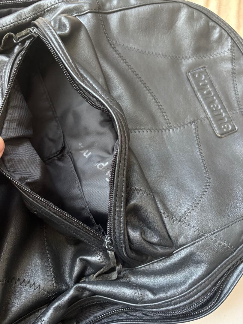 Supreme シュプリーム レザー バックパック 黒