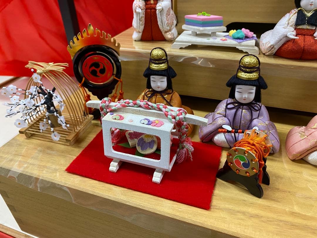 雛人形　木村一秀作　江戸木目込人形　十人飾り三段セット・アウトレット商品