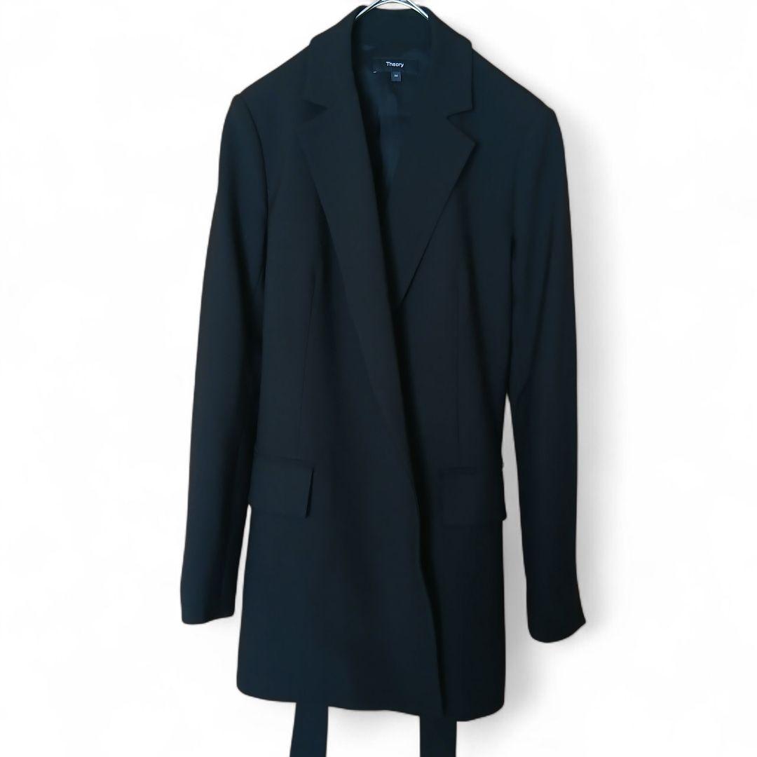 【未使用級】【Theory】22AW Saxony ベルト付きラップジャケット