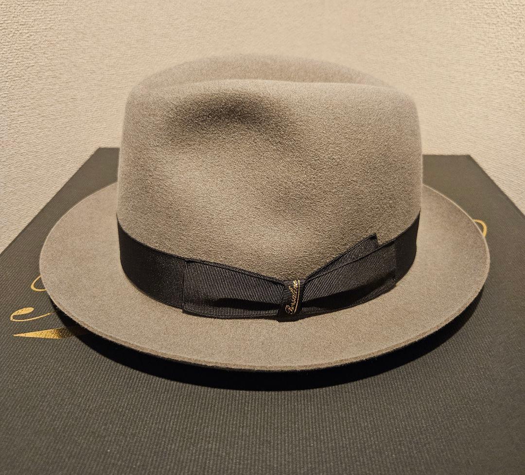 Borsalino ボルサリーノハット ラヴィットフェルト 57 グレー