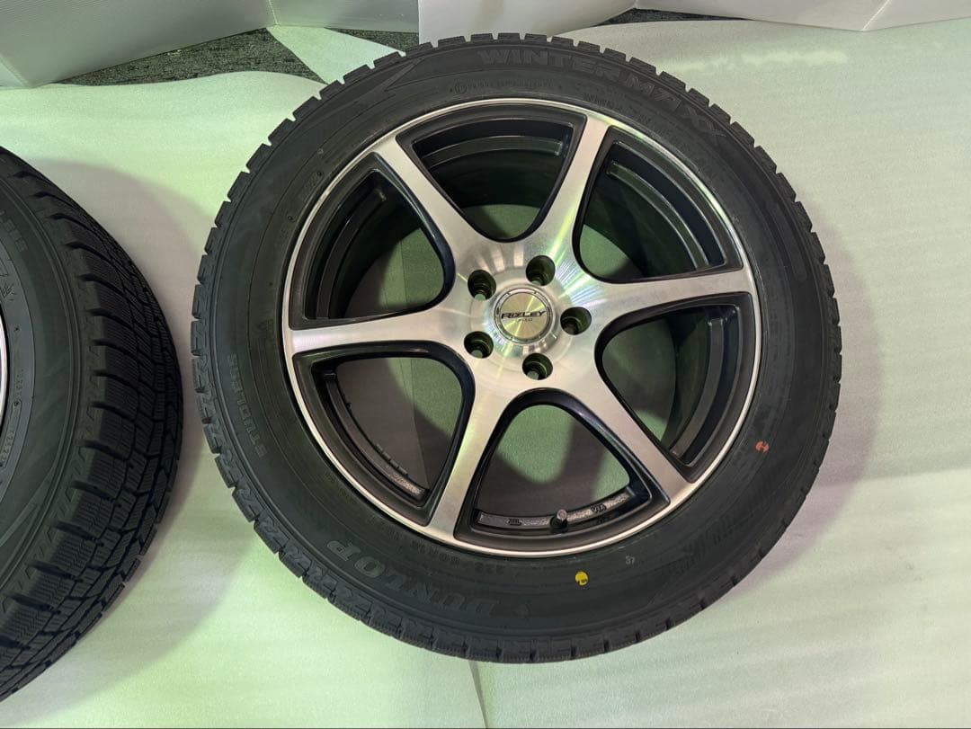 美品_R18_ホイル付スタッドレス_DUNLOP