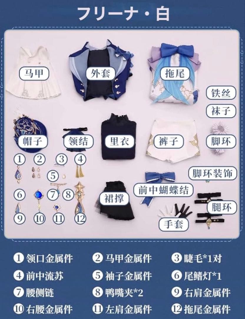 原神 白フリーナ コスプレ 三分妄想