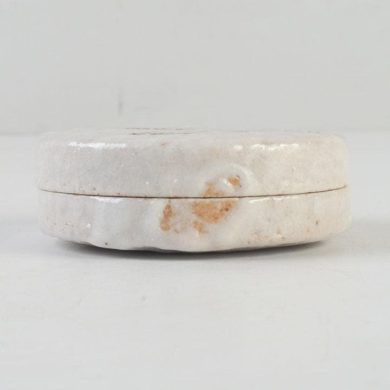 茶道具　志野焼　野中春清作　香合　時代箱付　V　9700