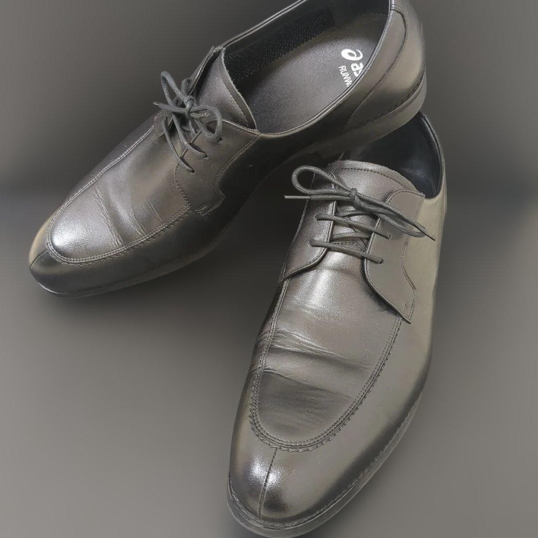 アシックス　ランウォーク　Uチップ　ゴアテックス　ビジネスシューズ　革靴