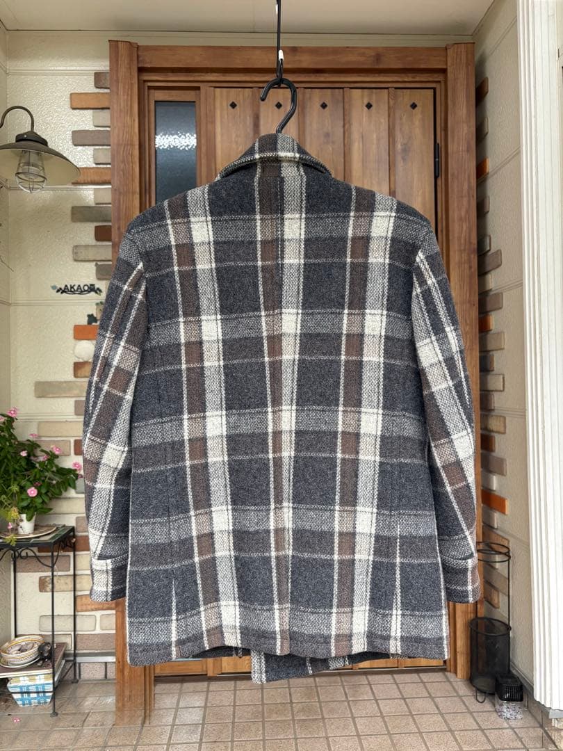 フェローズ　ピーコート　おしゃれチェック