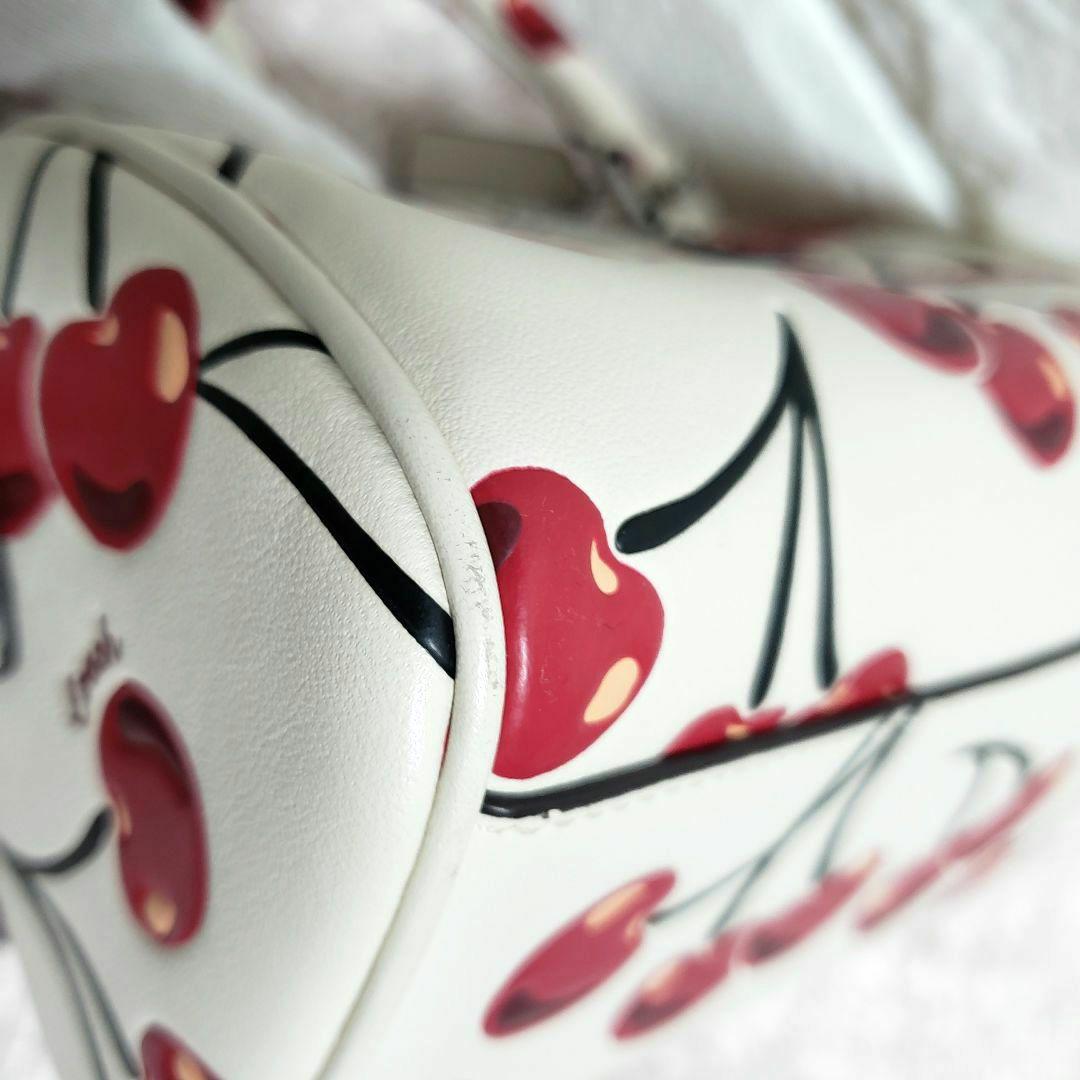 美品 COACH コーチ ミニ ローアン ボストンショルダー2way チェリー