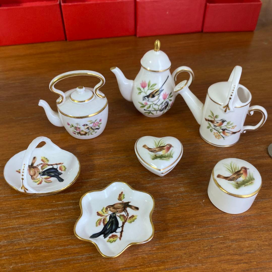 英国　スポード バード　野鳥　ミニチュア　ロビン　6点セット　箱無し