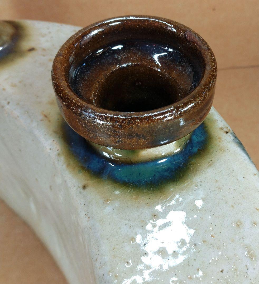 【本物保証】金城次郎 魚紋抱瓶 共箱(本人書付）栞 ヤナゲンプライス票 人間国宝