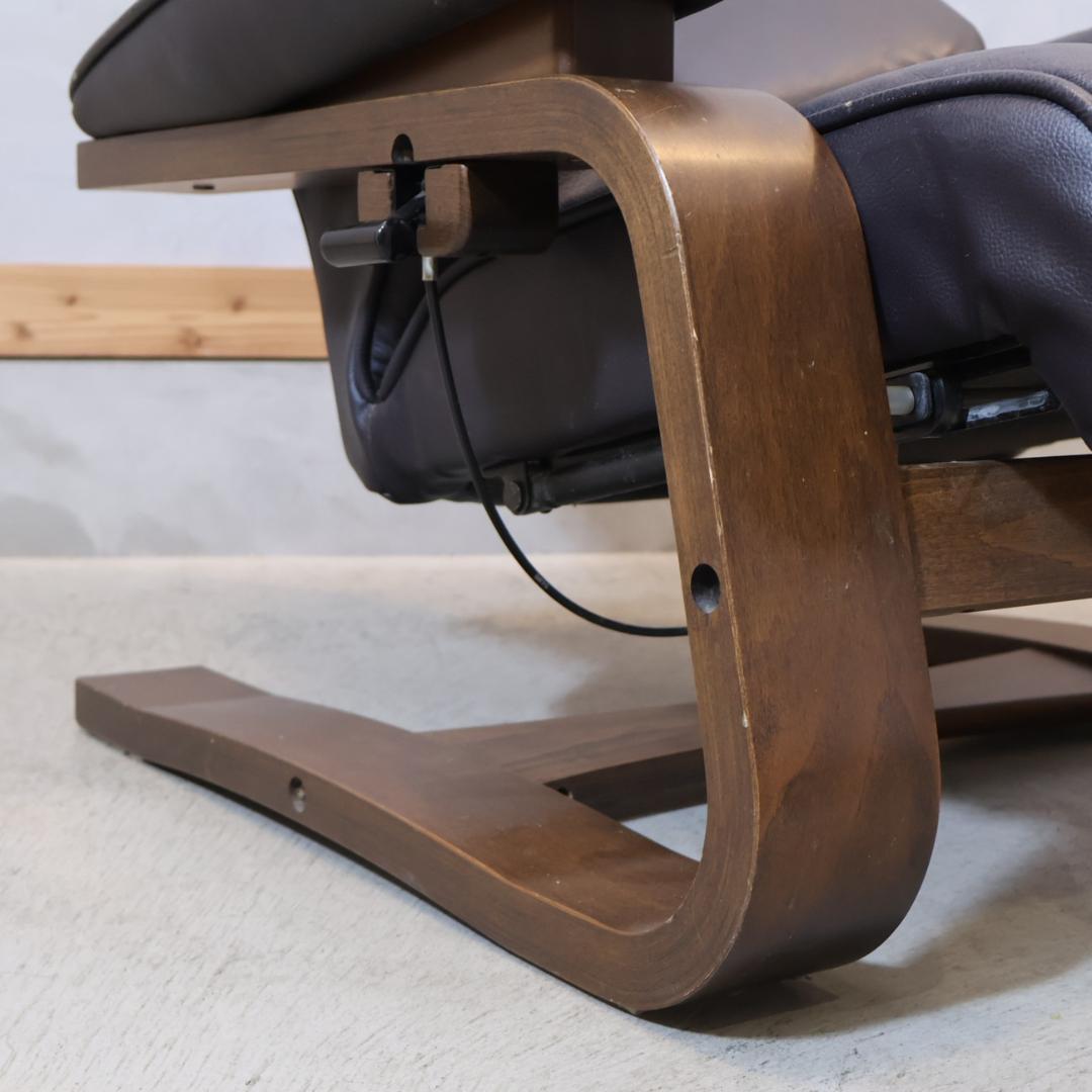 冨士ファニチア 本革 リクライニングチェア 1P オットマン パーソナルソファ