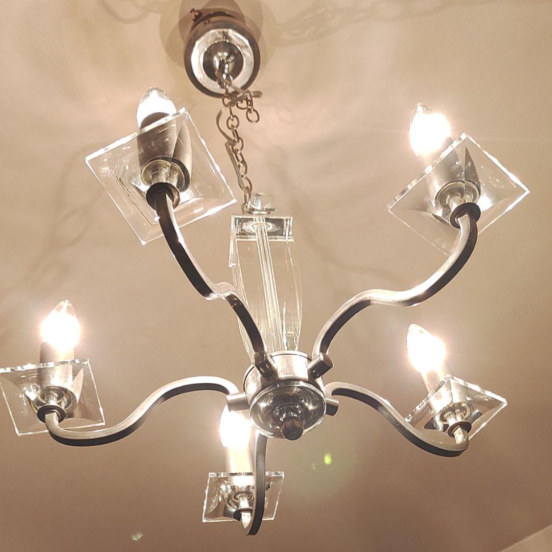 ローラシュレイ　5灯　シャンデリア