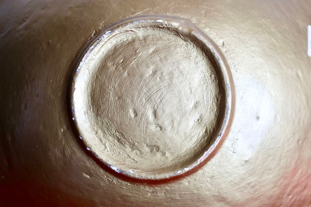 シンガポール雑貨・大皿・飾皿【モザイクガラス　プレート　ボウル　金色】