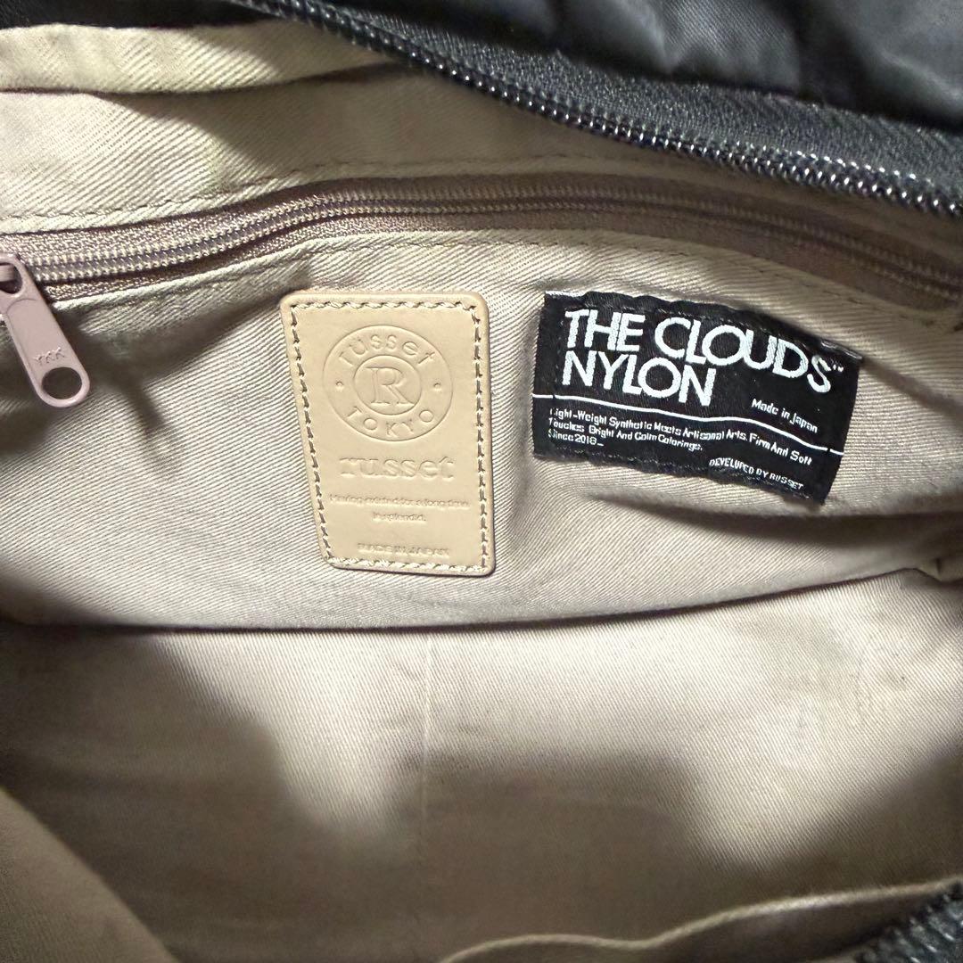 【美品】russet ラシット カラーハンドルミニトートバッグ 黒 2way