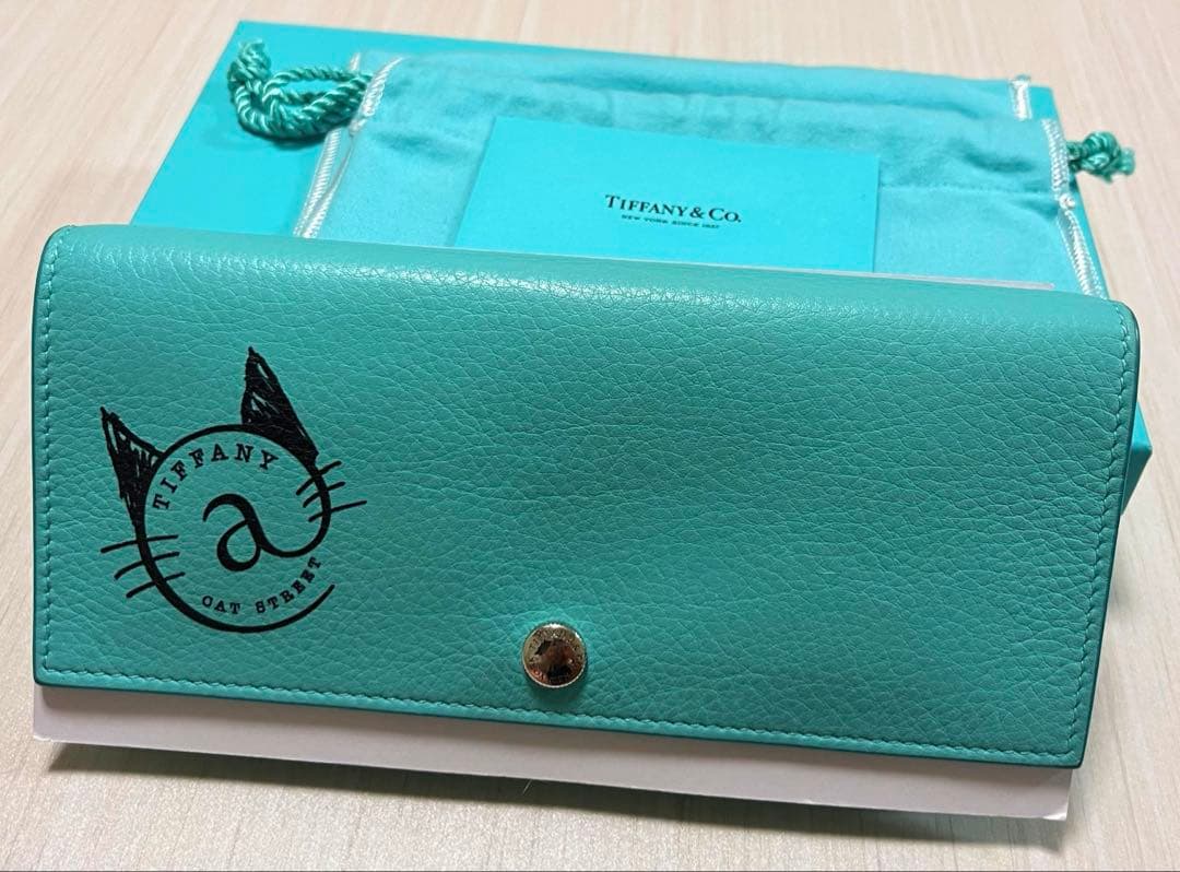 ティファニーキャットストリート　コンチネンタルフラップウォレット長財布