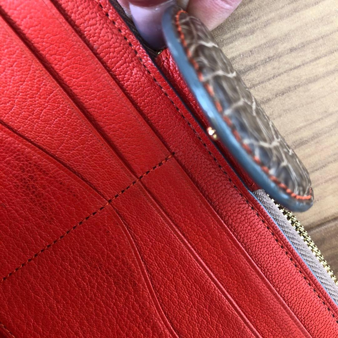 チビナイル　CIVINILE クロコダイルレザー長財布 タッセル付き