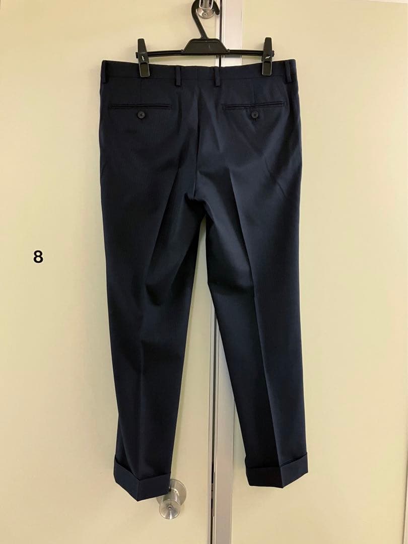 〓 〓 NAVY SILK×WOOL バーズアイ スーツ