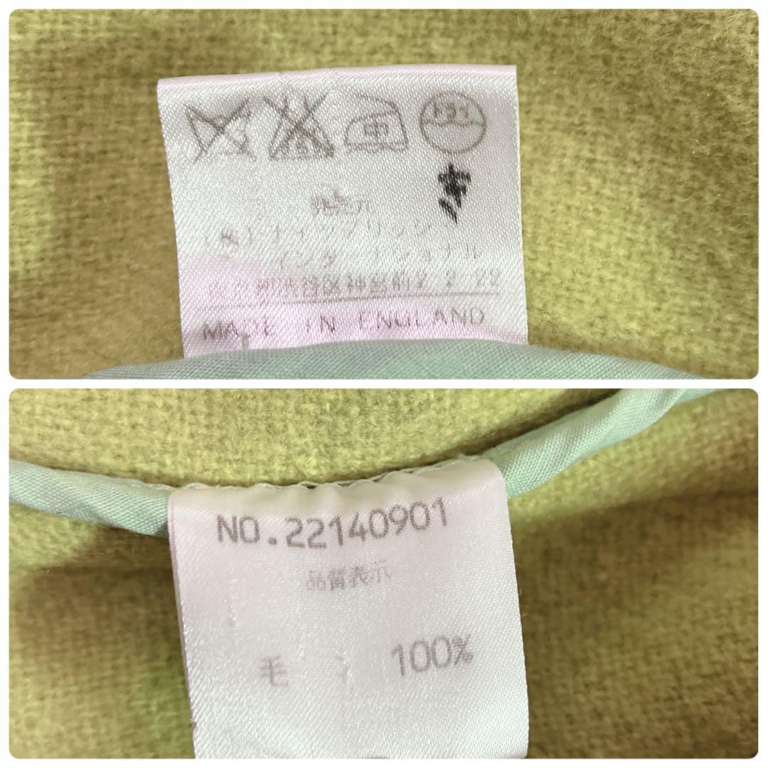 【希少色】OLD　ENGLAND ダッフルコート　ライム色　ヘリンボーン