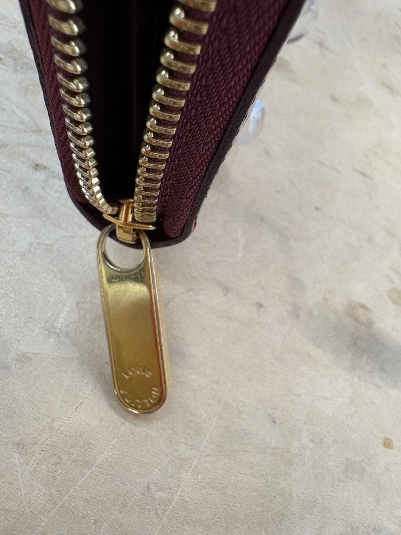 ルイ・ヴィトン ヴェルニ　長財布 バーガンディ