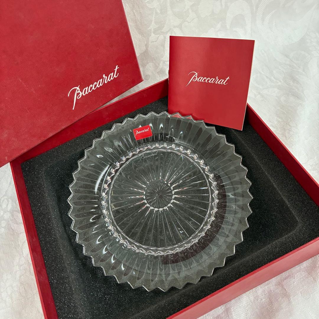 極美品【BACCRAT】バカラ ミルニュイプレート ガラスプレート 16cm