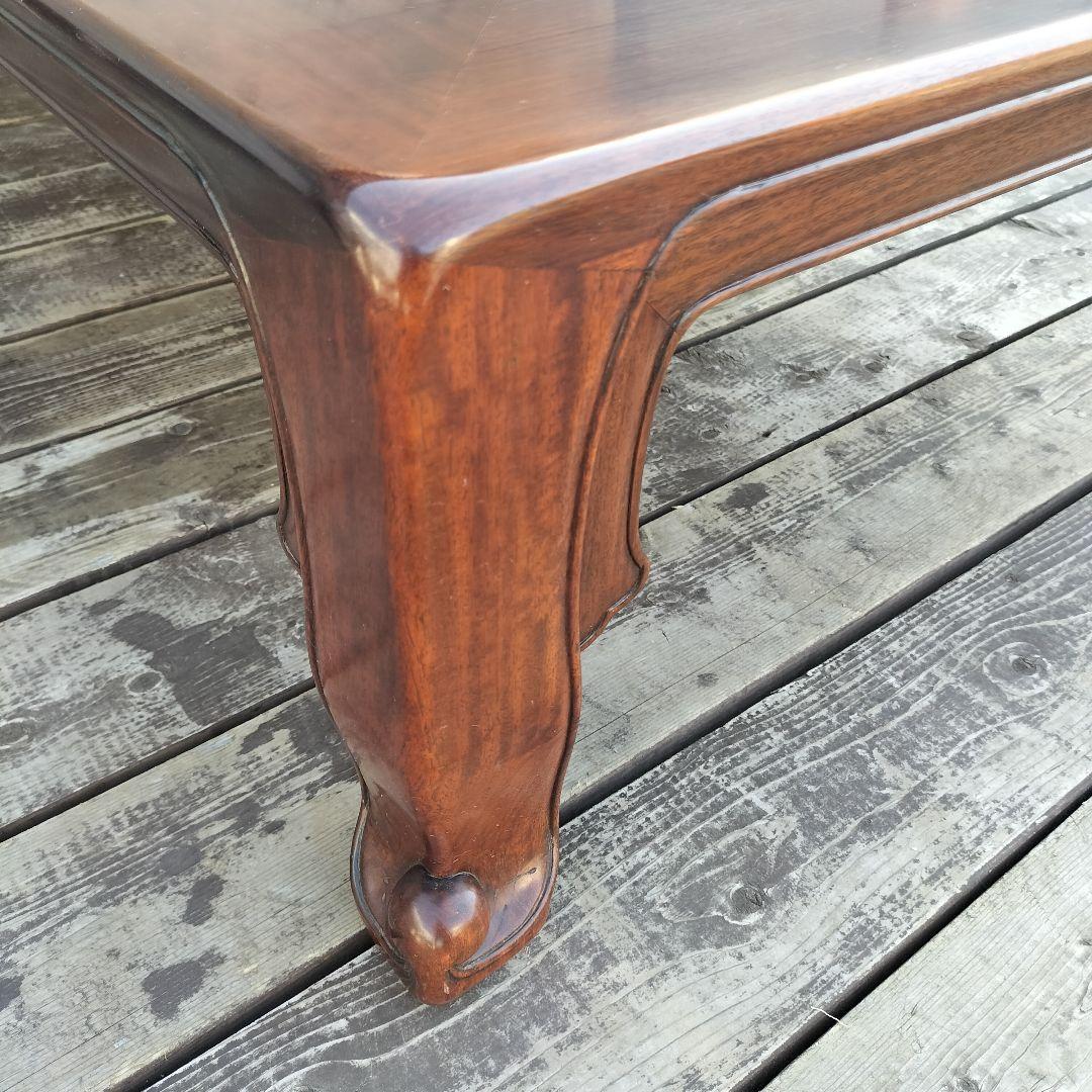 M♦ばんばん送料込　漆塗り　紫檀(シタン)　無垢材　唐木　座卓