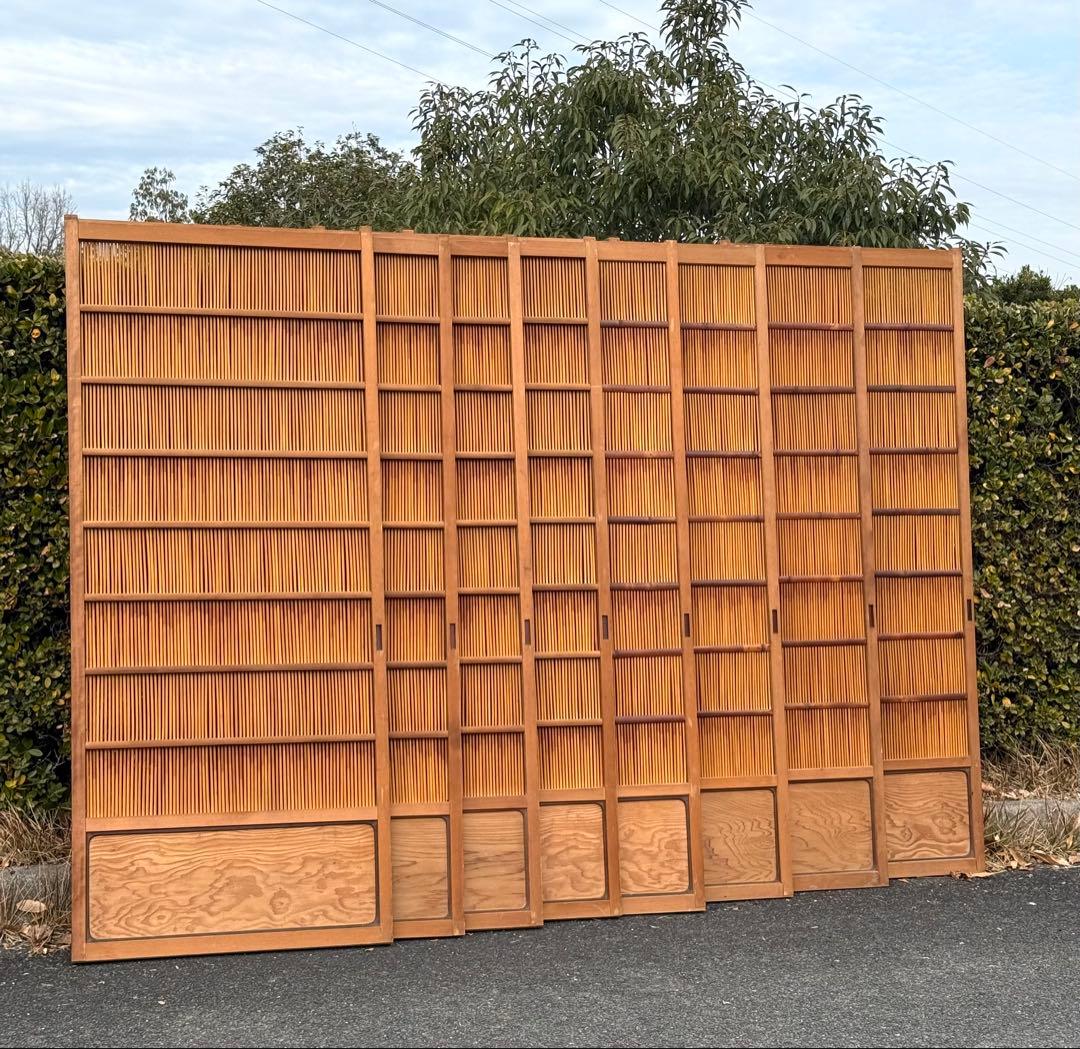 バラ売り可♪ 8枚セット簾戸 夏戸 古民家 扉 ドア すど 葦戸