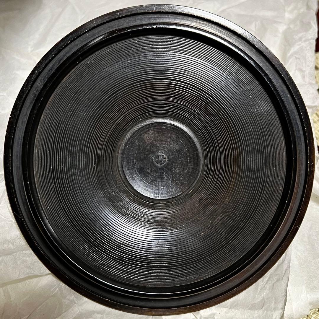 風炉師 麻生雄芳 唐銅 朝鮮風炉 釜添 共箱 茶道具 煎茶道具 茶室 鉄瓶