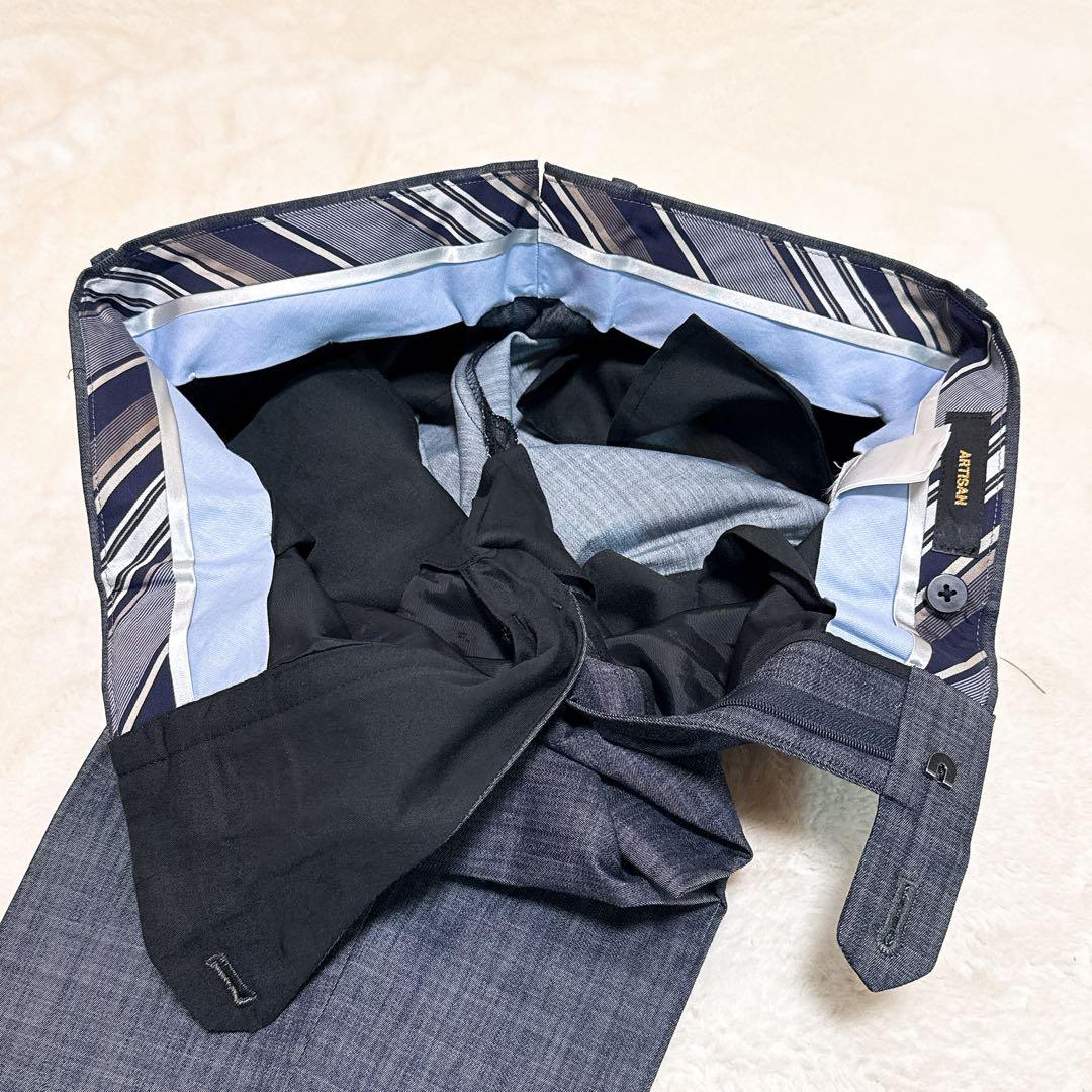 美品✨アルチザン スリーピース スーツ セットアップ L相当 グレー ボルドー