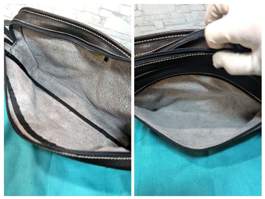 ♥極美品♥ロエベ OLD LOEWE ショルダーバッグ アナグラム レザー 黒