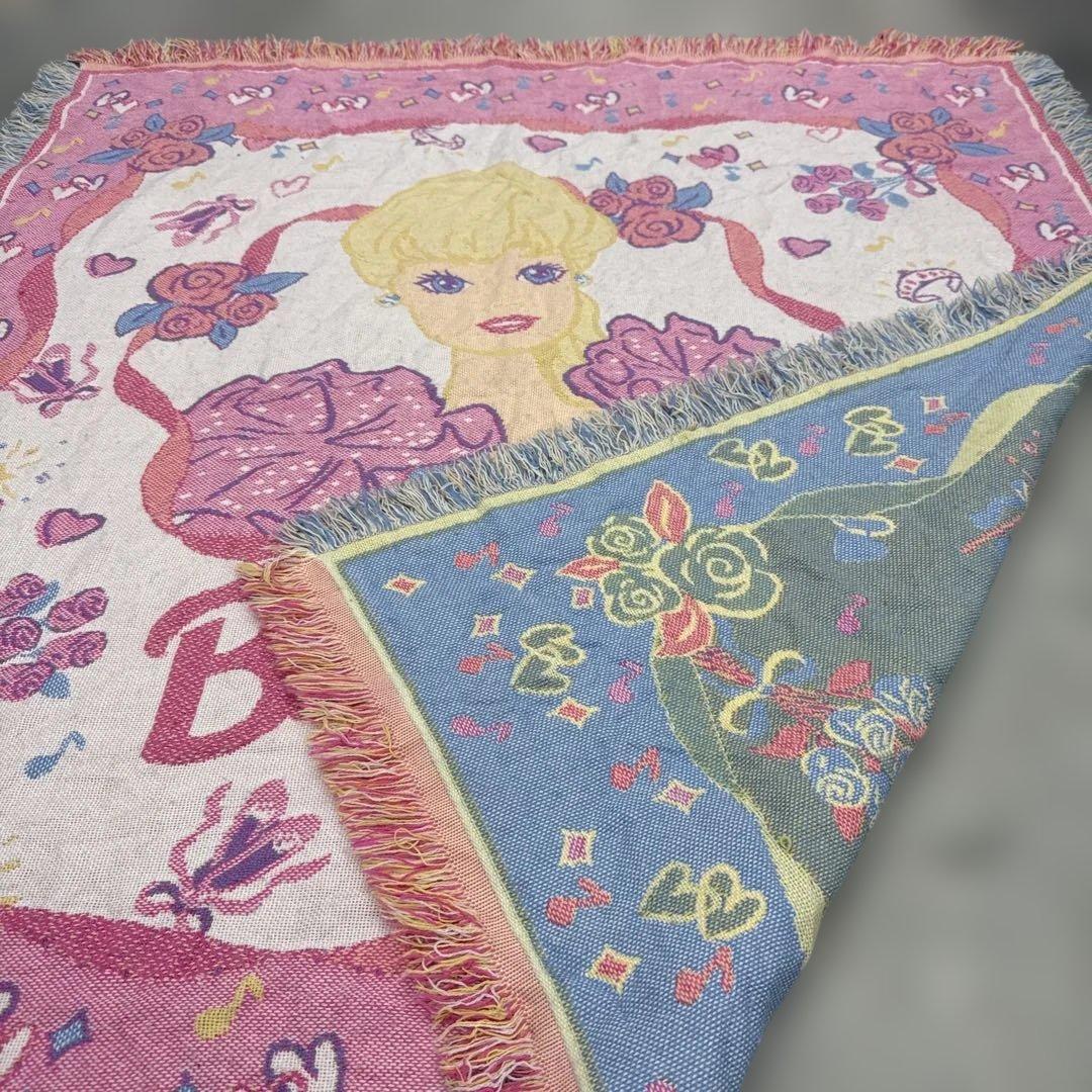 バービー　ブランケット　マルチカバー　ソファーカバー　ラグ　150x133