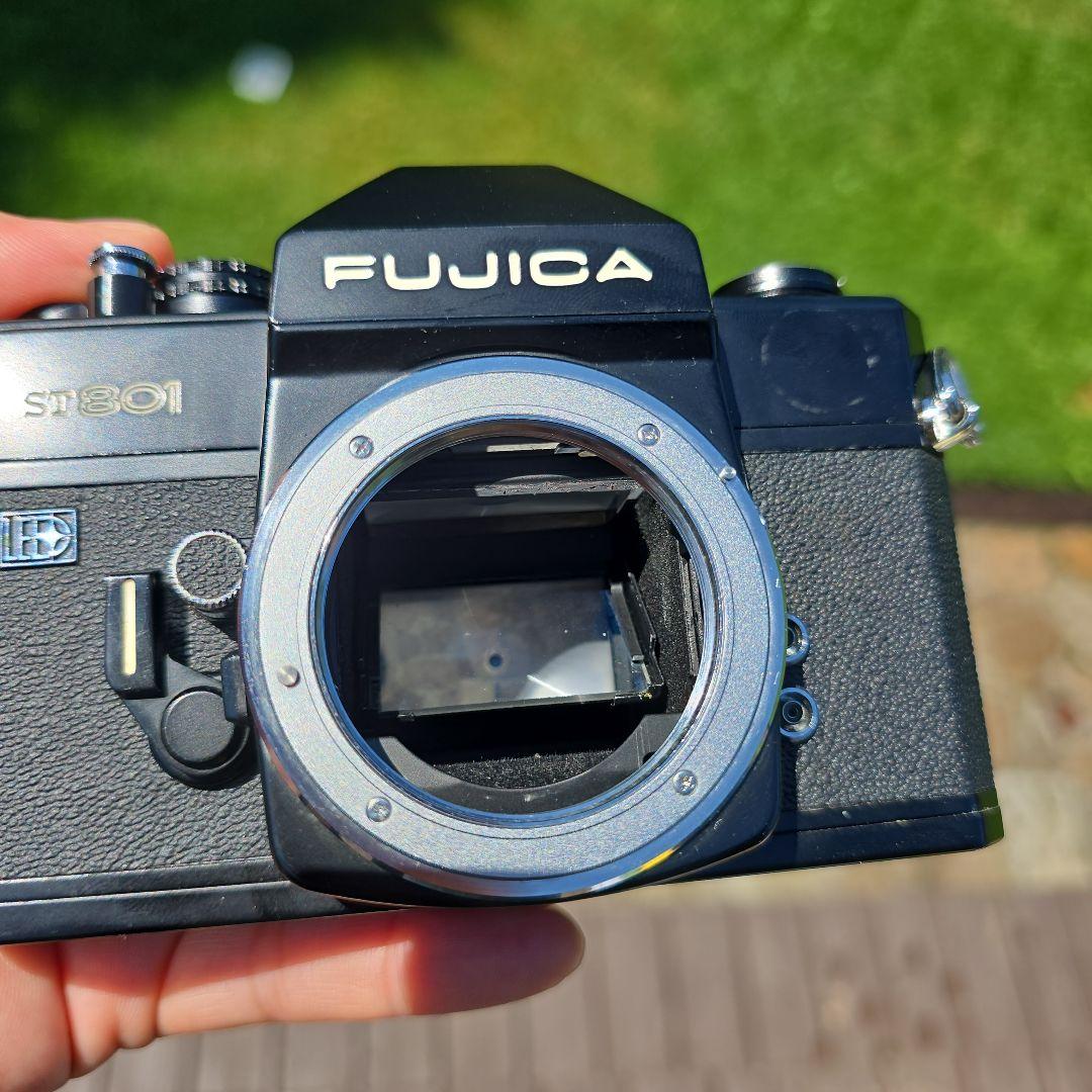 FUJICA ST801 フィルムカメラ ダブルレンズ F1.8 元箱・付属品あ