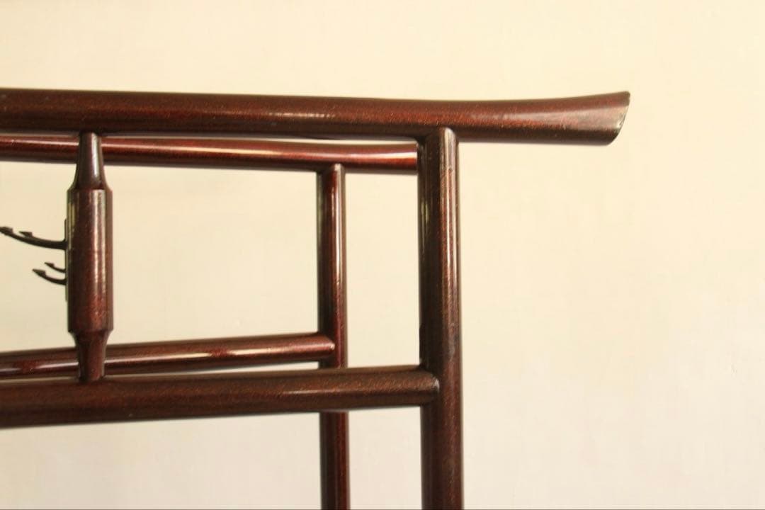 衣紋かけ　パーテーション　間仕切　鶴　古道具　古家具　アンティーク　ビンテージ