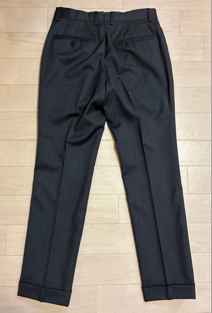 【カノニコ・ハンドメイド・160-8】チャコールグレー スーツ