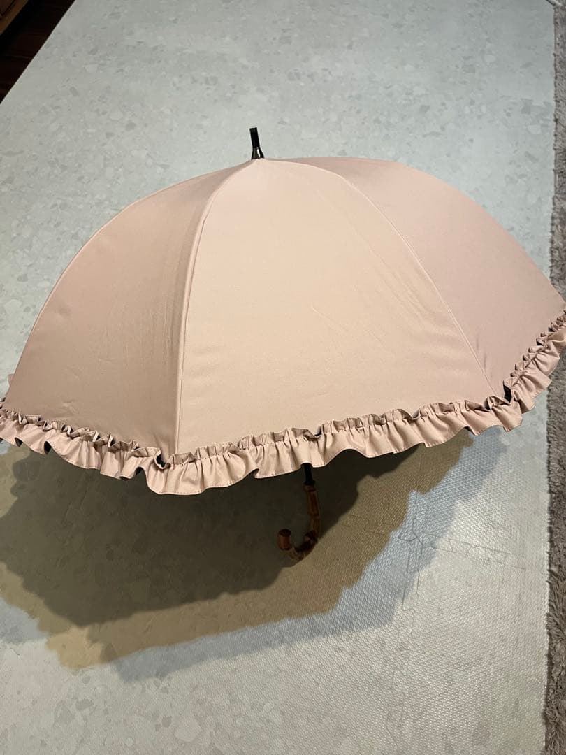 芦屋ロサブラン　日傘　100%完全遮光　晴雨兼用遮熱　長傘　ピンク
