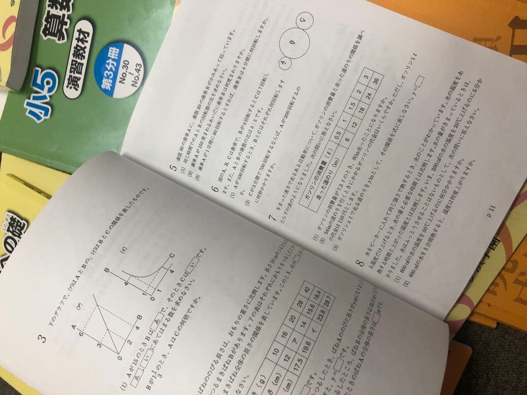 浜学園　小５　国語/算数/理科/春/夏/冬　テキスト　2022年使用版　 中古