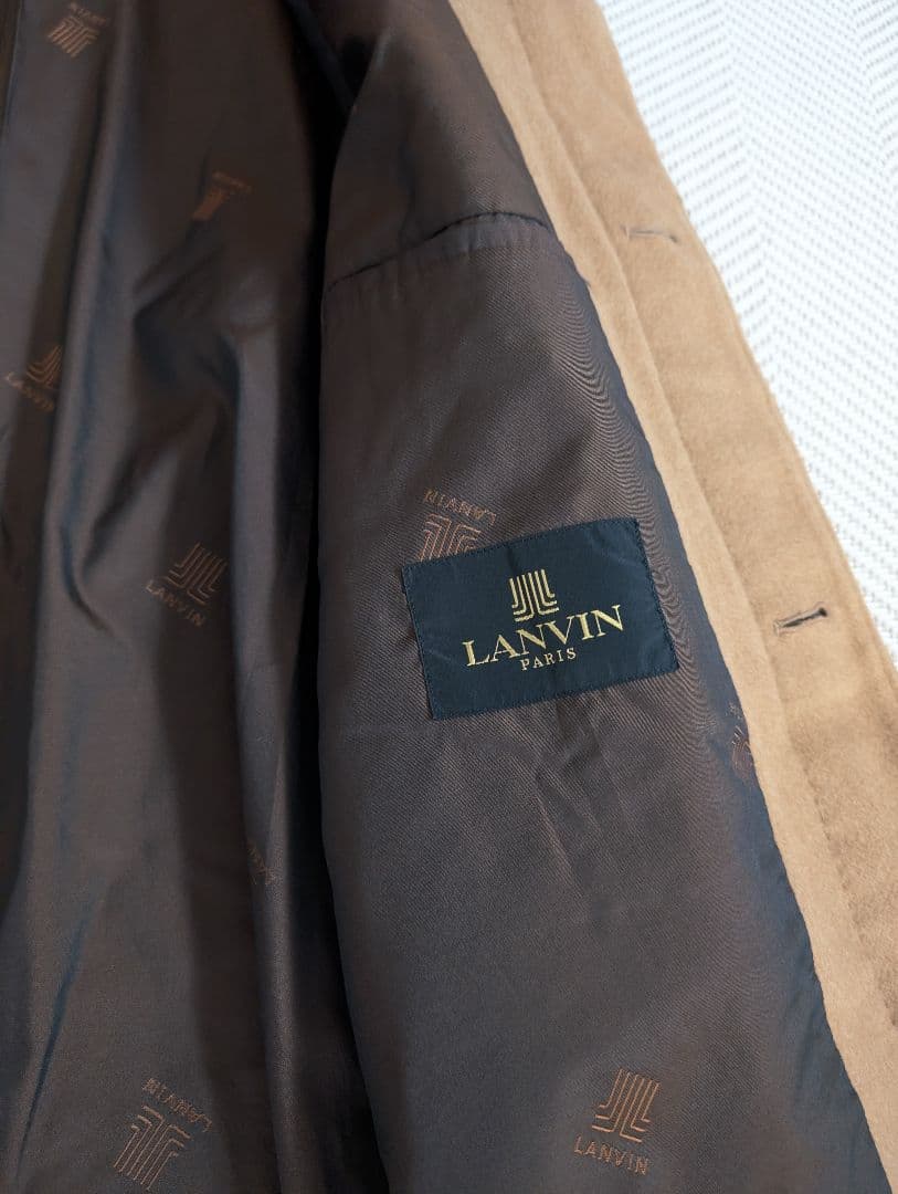 LANVIN PARIS　ランバンウール　カシミア100%　ロングコート　茶