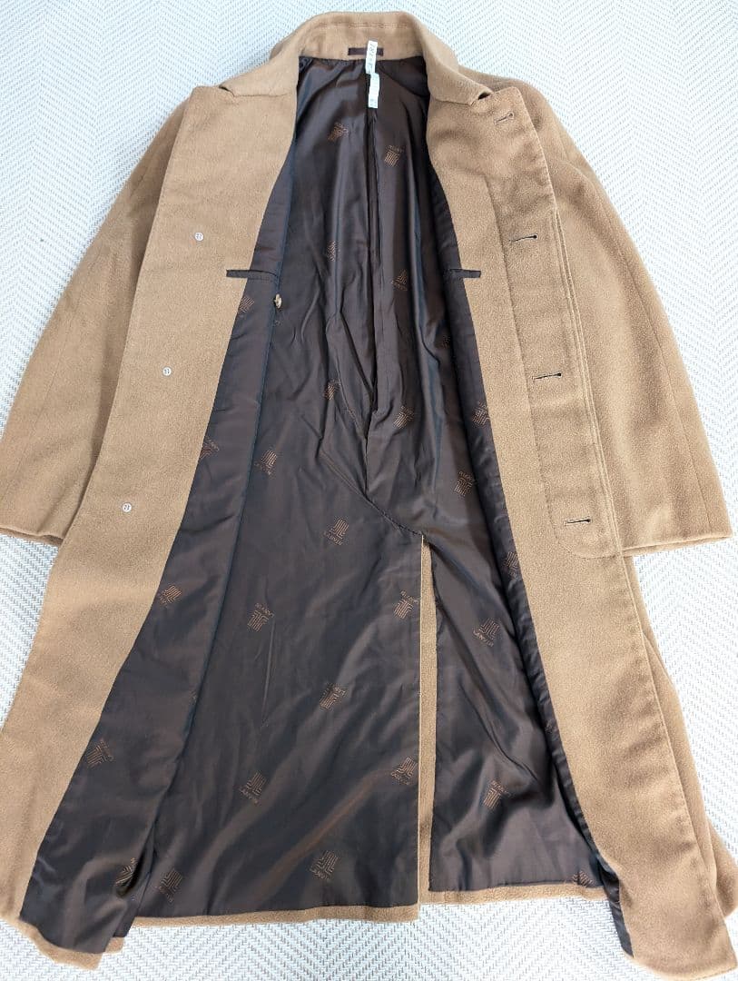 LANVIN PARIS　ランバンウール　カシミア100%　ロングコート　茶