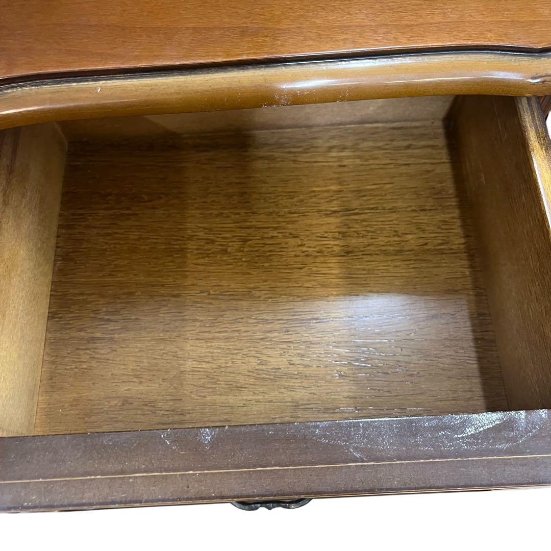 コンソールチェスト スリム 猫脚 鍵付属 ナチュラルブラウン