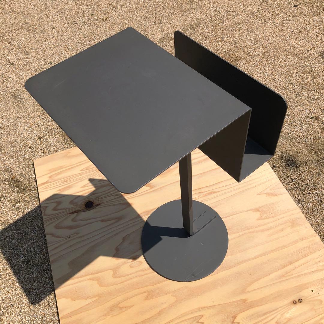 ◇廃盤◇MUJI 無印良品 idee mono サイドテーブル スチール グレー