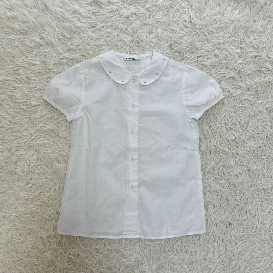 極美品✨ファミリア125フォーマルアンサンブルスーツ3点　受験　通塾ネイビー濃紺