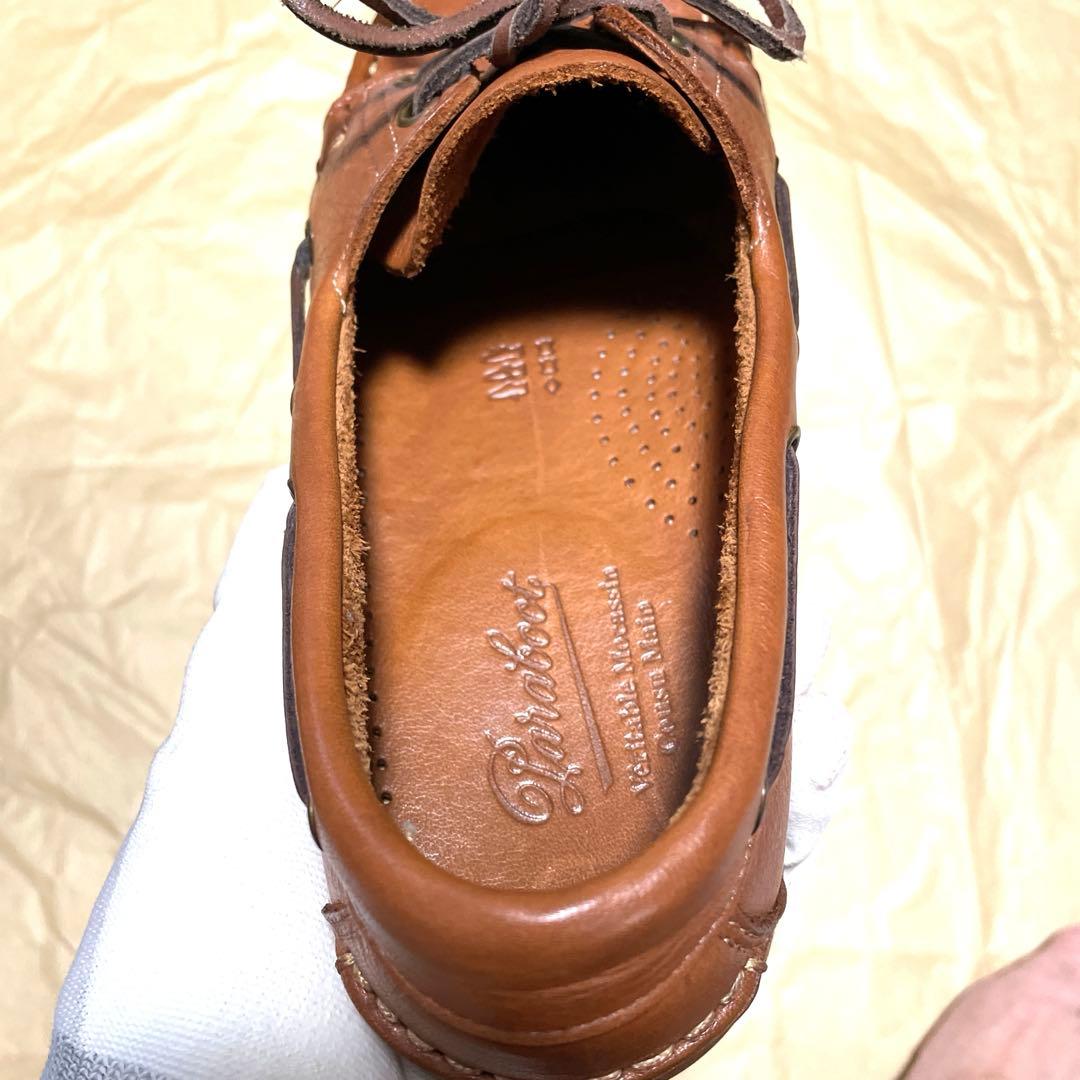 【美品】パラブーツ バース(デッキシューズ) カーフグレインレザー