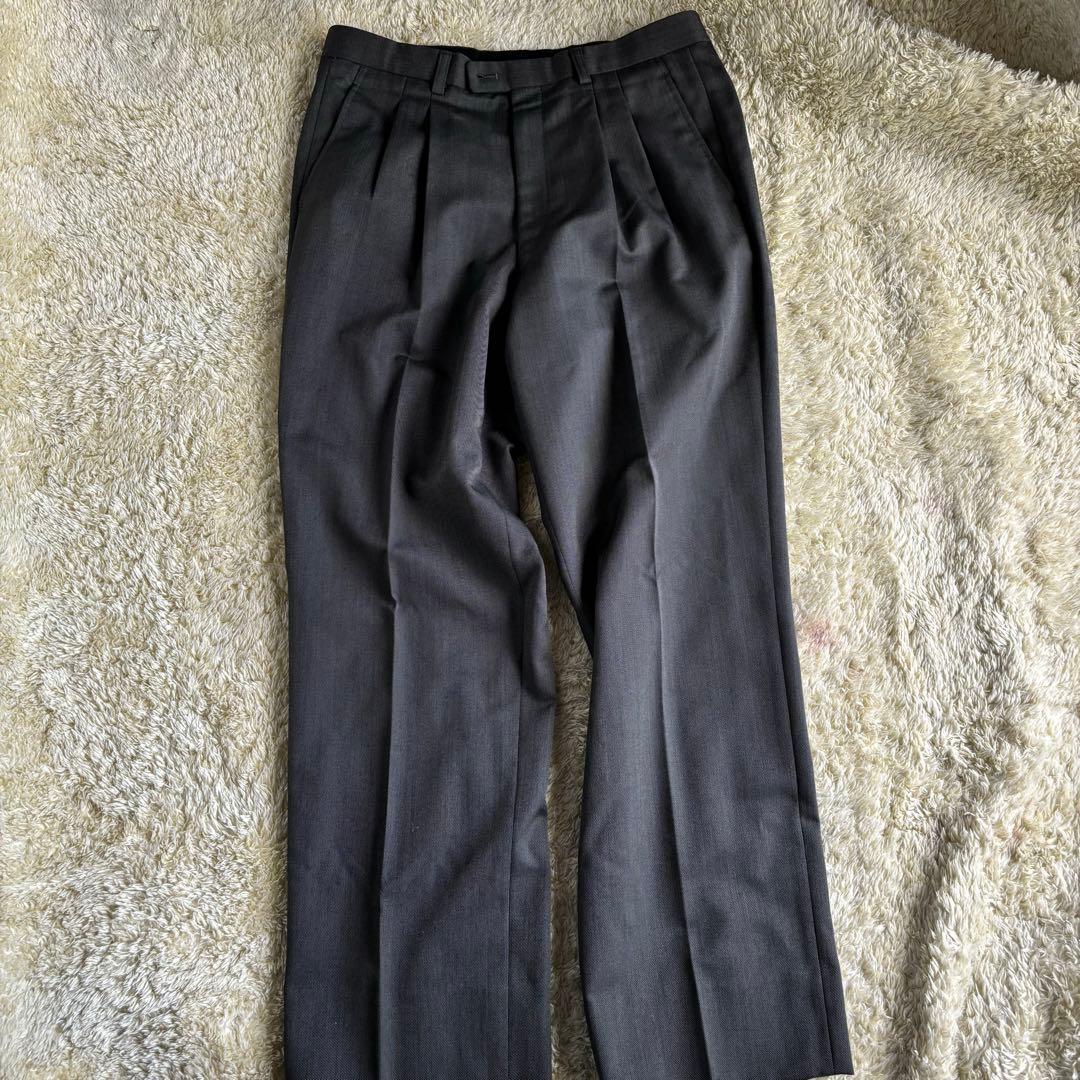 極美品　ランバン　クラシック　チャコールグレースーツ　ダブル　48 L y2k