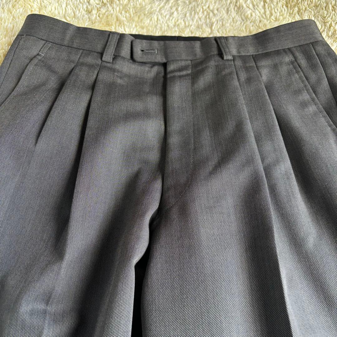 極美品　ランバン　クラシック　チャコールグレースーツ　ダブル　48 L y2k