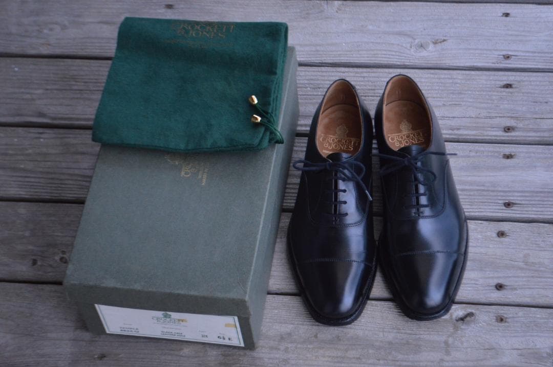美品　CROCKETT＆JONES　TEMPLE　6.5E　ブラック