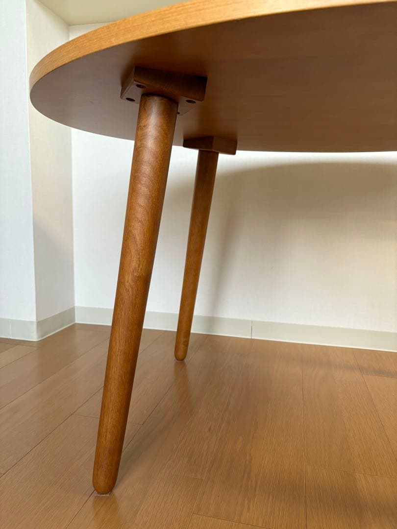 【廃盤／希少品】unico ALBERO カフェテーブル 楕円形テーブル