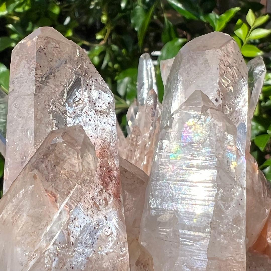 ✳️極稀品✨タンジェリンパワーと高透明度✨極上透明度 水晶クラスター 天然石 原石