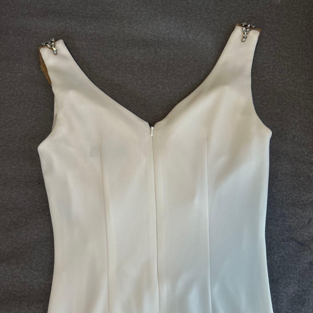 IRMA イルマ　キャバドレス　ホワイト　ミニ　タイト　ビジュー　シースルー