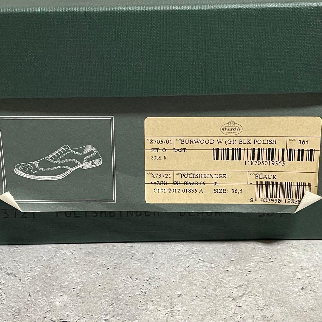 チャーチ　church's　革靴　レザードレスシューズ　バーウッド　黒　36.5