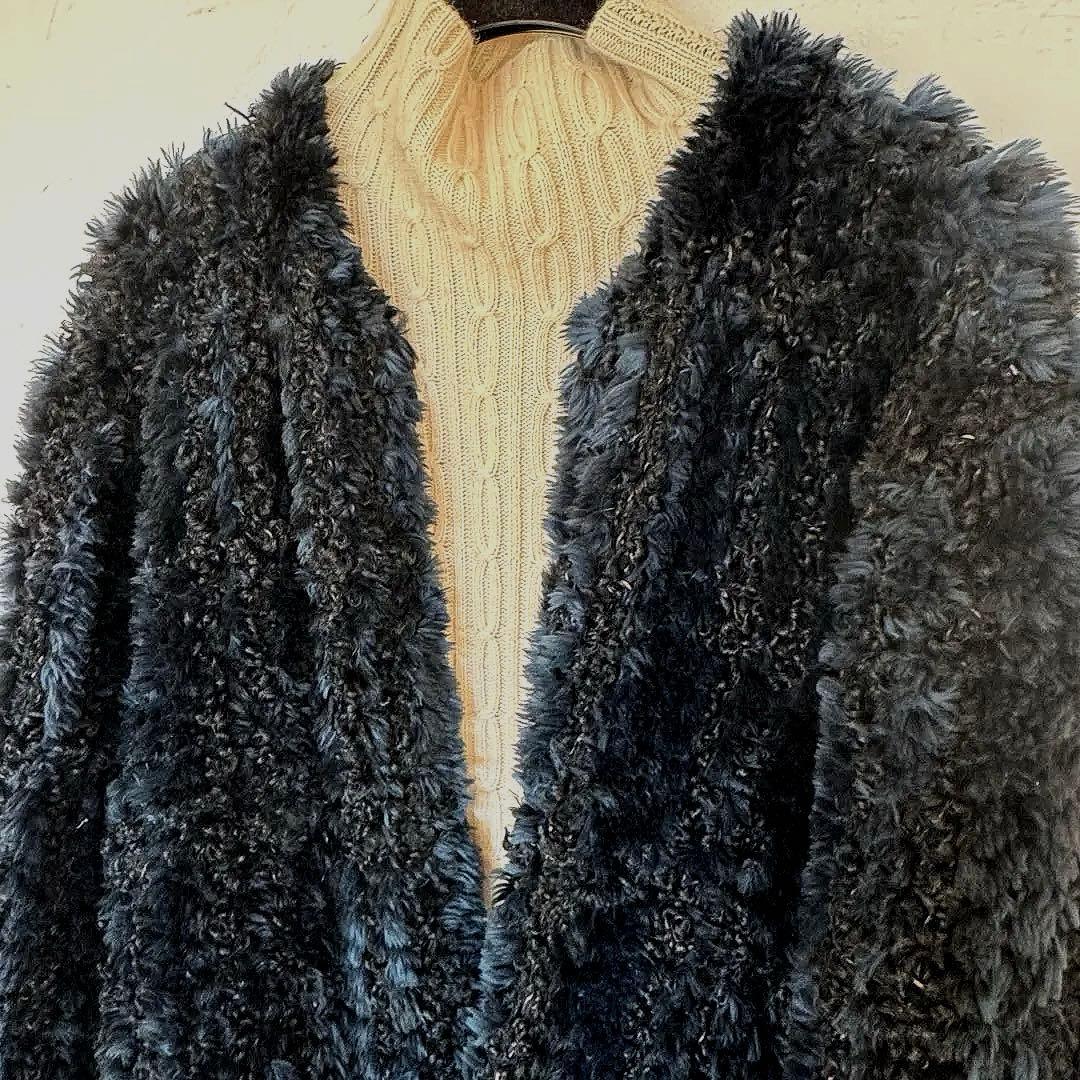 ふわふわ❤️ミンクファー&ラムファーのヤーンニット　ジャケットコート