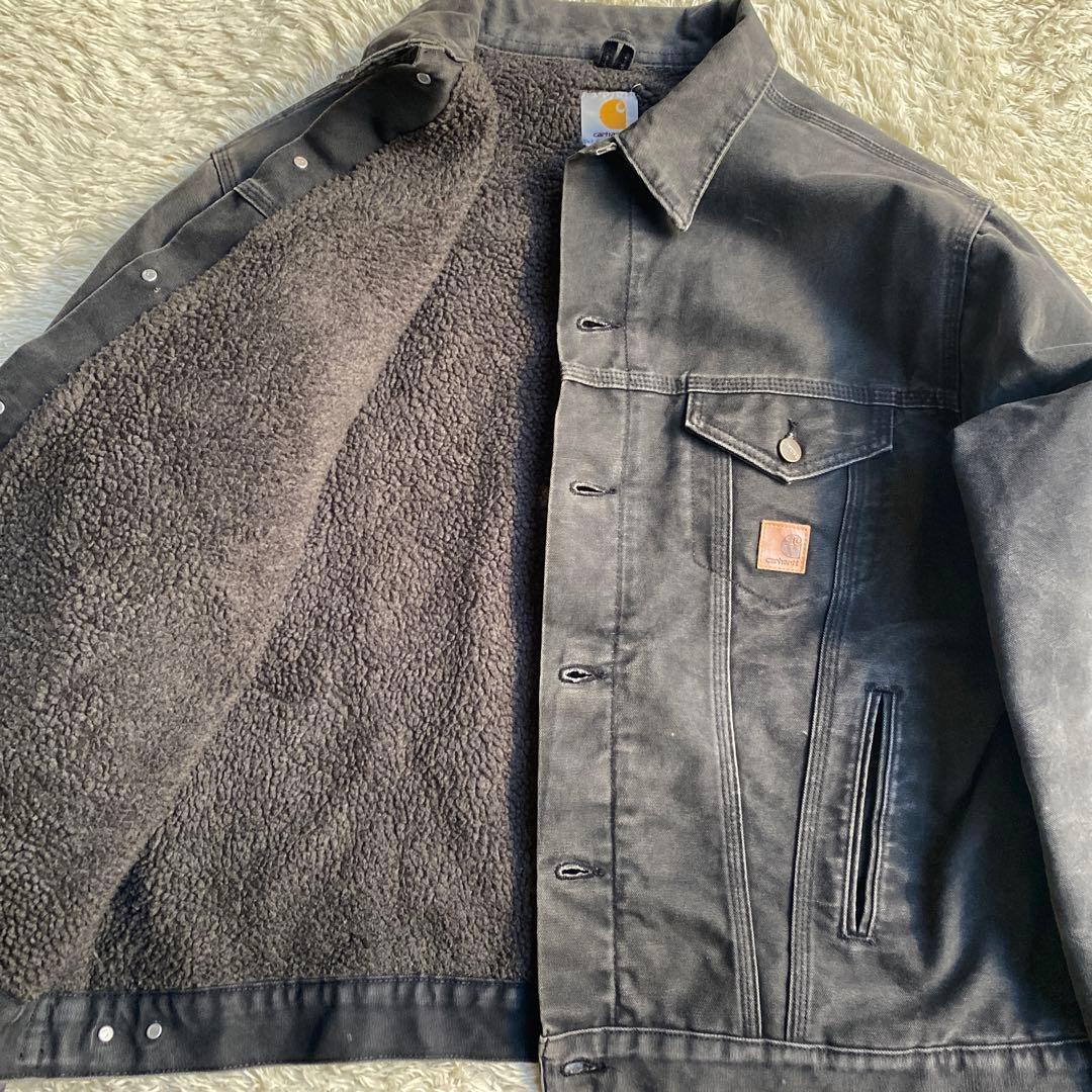 【希少】カーハート ダックトラッカージャケット XL ブラック 黒 フェード