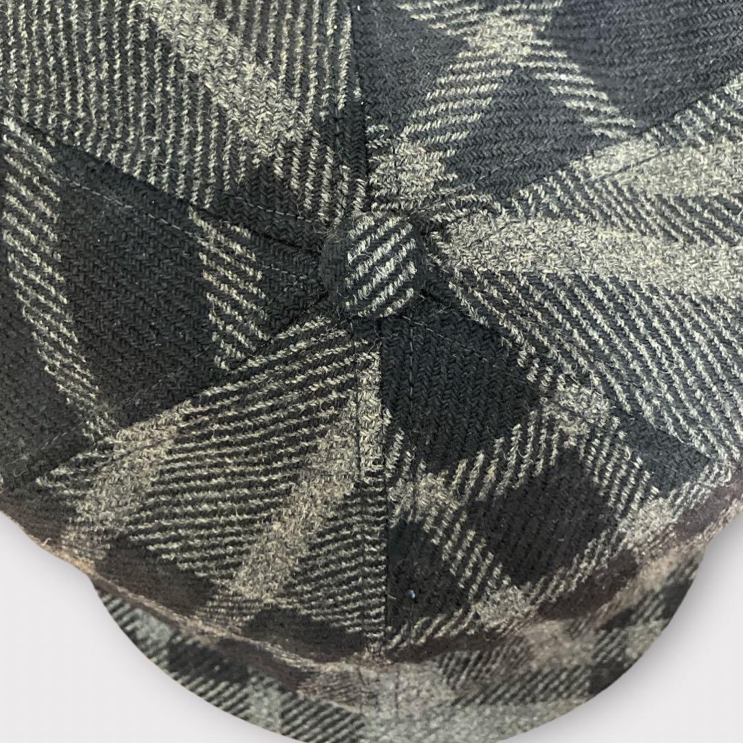 ダブルアールエル ラルフローレン キャスケット チェック ウール M