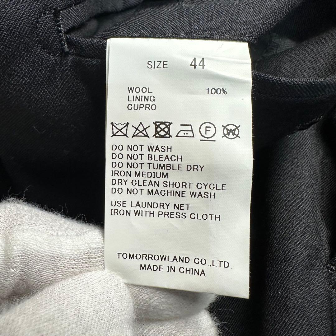 別注 未使用級 トゥモローランド ピルグリム×ゼニア 3ピース 光沢 黒 44